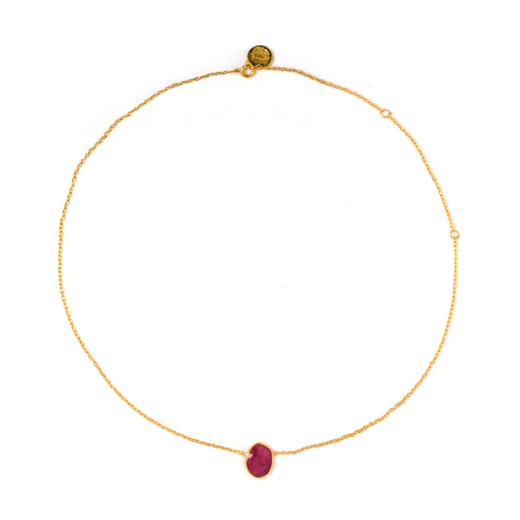 Thin Necklace: Ruby