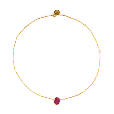 Thin Necklace: Ruby